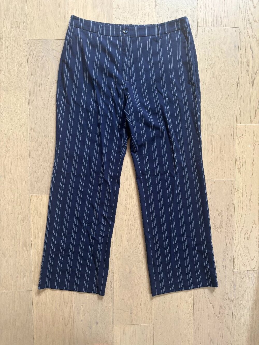 Blue Pinstripe Dress Pants